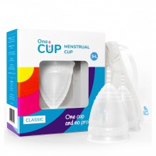 Набор прозрачных менструальных чаш «OneCUP Classic», размер S и L, OC97-SL, S/L, со скидкой