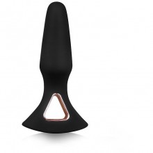 Анальная пробка с вибрацией «Vibrating Plug», цвет черный, Sex Expert SEM-55213, из материала силикон, длина 13.7 см., со скидкой