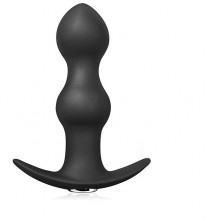 Анальная пробка с вибрацией, цвет черный, рабочая длина 11 см, Sex Expert SEM-55214, из материала силикон, длина 12 см., со скидкой
