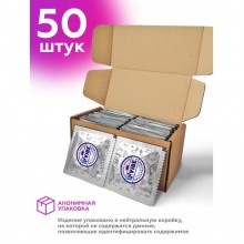 Латексные классические презервативы, 50 шт., UVIBE LP-50, цвет прозрачный, длина 19 см., со скидкой