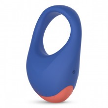 Синее эрекционное кольцо «Dinner Date Cock Ring», силикон, FeelzToys FLZ-E32475, цвет синий, длина 6.8 см., со скидкой