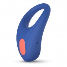 Кольцо эрекционное «Date Night Cock Ring» с вибрацией, FeelzToys FLZ-E32476, из материала силикон, цвет синий, длина 7.4 см., со скидкой