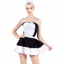 Корсет и ободок для костюма «Горничная», цвет белый, размер 40, Pecado BDSM 11001-02, 40 размер, со скидкой