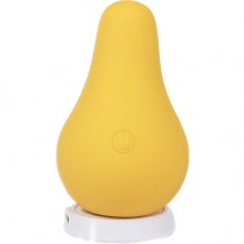Желтый вибратор в форме груши «Juicy Pear», CNT-430035Y, из материала силикон, длина 8.1 см., со скидкой