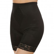 Корсетные панталоны с кружевной отделкой, цвет черный, размер 2X, Rago 6795