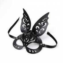 Ажурная кожаная маска с ушками зайки, Crazy Handmade СН-6305, со скидкой