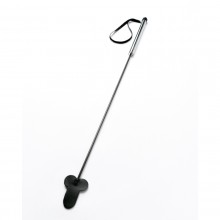 Стек с наконечником в виде фаллоса и металлической ручкой, цвет черный, Crazy Handmade СН-4054, со скидкой