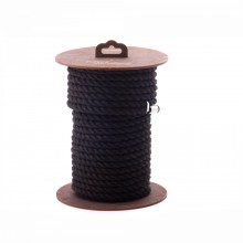 Хлопковая веревка для шибари на катушке, черная, 10 м, Crazy handmade сн-5302, из материала хлопок, 10 м., со скидкой
