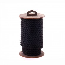 Черная веревка из хлопка для шибари, на катушке, 20 м, Crazy Handmade СН-5402, из материала Хлопок, цвет Черный, 20 м., со скидкой