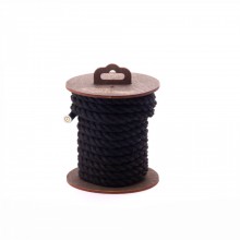 Хлопковая веревка для шибари на катушке, цвет черный, 5 м, Crazy Handmade СН-5202, 5 м., со скидкой