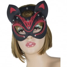 Черная маска кошки из экокожи, Биоклон 501601, бренд LoveToy А-Полимер, со скидкой