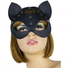 Оригинальная черная маска кошки из экокожи, Биоклон 501901, из материала экокожа, со скидкой