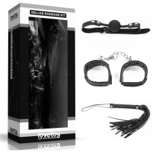 Подарочный набор для ролевых игр «Deluxe Bondage Kit», черный, Lovetoy SM1005, со скидкой