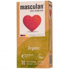 Веганские и co2-нейтральные презервативы «Masculan organic № 10», 10 штук, цвет прозрачный, со скидкой