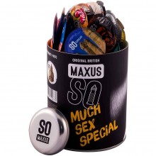 Точечно-ребристые презервативы «So Much Sex Special» в тубусе, 100 шт, Maxus 0901-033, из материала латекс, длина 18 см.