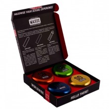 Набор гладких и текстурированных презервативов «Worldwide», Maxus 0901-017, из материала латекс, длина 18 см.