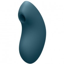 Вакуумно-волновой стимулятор с вибрацией «Vulva Lover 2», цвет синий, Satisfyer 018621SA, из материала силикон