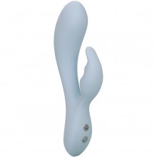 Ультрагибкий вибратор кролик для женщин «Contour Kali» с клиторальной стимуляцией, цвет голубой, материал силикон, California Exotic Novelties SE-4382-55-3, бренд CalExotics, длина 17.75 см., со скидкой
