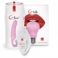 Набор секс-игрушек анатомический вибратор с вибромассажером и лубрикант, цвет розовый, Gvibe PN5, длина 22 см., со скидкой