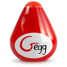 Мастурбатор яйцо с 3D рельефом «Gegg Red», цвет красный, Gvibe FT10554R, бренд G-Vibe, длина 6.5 см., со скидкой
