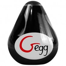 Мастурбатор яйцо с 3D рельефом «Gegg Black», цвет черный, Gvibe FT10561B, из материала TPE, длина 6.5 см., со скидкой