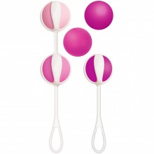 Шарики для тренировки интимных мышц «Geisha Balls 3», цвет розовый, Gvibe FT10493, бренд G-Vibe, длина 17 см., со скидкой