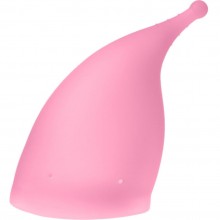 Розовая менструальная чаша «Vital Cup L» размер L, SX 0053, из материала силикон, длина 7 см.
