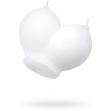 Фигурная свеча в виде женской груди, 160 гр, Pecado BDSM 12048-03, из материала парафин, цвет белый, со скидкой