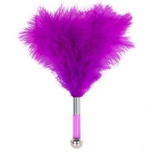 Метелка-пуховка с круглым наконечником «Feather Tickler», цвет фиолетовый, Blush Novelties 520119, из материала перья, длина 24 см.