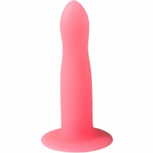 Гнущийся нереалистичный дилдо «Techno Moon Beam», цвет розовый, Lola Games 5013-01lola, из материала силикон, длина 16.6 см., со скидкой