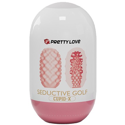 Мастурбатор в форме яйца «Seductive Golf Cupid-X», цвет розовый, Baile BI-014931-2, из материала TPR, длина 10 см., со скидкой