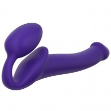 Безремневой страпон «Semi-Realistic Bendable Violet M», цвет фиолетовый, Strap-On-Me 6013229, длина 24.5 см., со скидкой