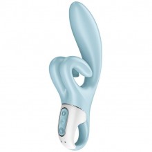 Вибратор-кролик для клитора и точки G «Touch Me Blue», цвет голубой, Satisfyer 4036632, из материала силикон, длина 21.2 см., со скидкой