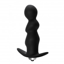 Фигурная анальная вибропробка «First Time Spiral Anal Plug», цвет черный, 5008-03lola, бренд Lola Games, из материала силикон, длина 12 см., со скидкой