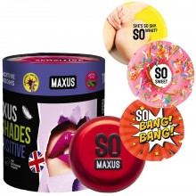 Ультратонкие презервативы в кейсе «So Much Sex Sensitive», в упаковке 100 шт, Maxus 0364mx, из материала латекс, длина 18 см., со скидкой