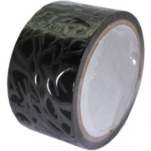 Скотч для бондажа «Bondage Tape», черный, 15 м, Eroticon P3381B, из материала ПВХ, 15 м., со скидкой