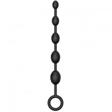 Анальная цепочка бусы «№03 Anal Chain», цвет черный, Erozon ER01732-03, из материала силикон, длина 30 см., со скидкой