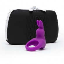 Эрекционное кольцо «Cock Ring» с вибрацией, цвет фиолетовый, материал силикон, Happy Rabbit 159165, диаметр 3.2 см., со скидкой