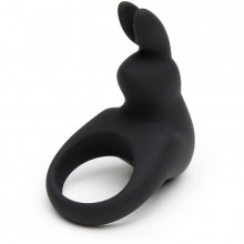 Эрекционное кольцо «Happy Rabbit» с вибрацией, черное, 82113, цвет черный, диаметр 3.17 см., со скидкой