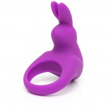 Эрекционное кольцо «Happy Rabbit» с вибрацией, фиолетовое, 84681, из материала силикон, цвет фиолетовый, диаметр 3.17 см., со скидкой