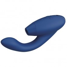 Бесконтактный клиторальный стимулятор «Womanizer Duo 2» цвет синий, WZ142SG5, из материала силикон, длина 20.3 см., со скидкой