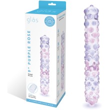 Фаллоимитатор с массажными точками «9 Purple Rose», цвет розовый, Glas GLAS-509, из материала стекло, длина 23 см., со скидкой