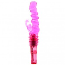 Мини вибратор с клиторальной насадкой «Rocket Tickler», цвет розовый, TVB-0510R, бренд OEM, из материала пластик АБС, длина 9.5 см., со скидкой
