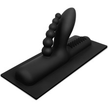 Насадка для двойного удовольствия для премиум секс-машины «Buckwild Cowgirl», цвет черный, CG-004, из материала силикон, длина 24 см., со скидкой