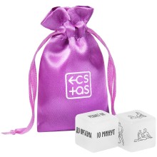 Кубики неоновые для двоих «50 оттенков страсти. Позы и время», цвет белый, Ecstas 7100259, со скидкой