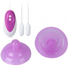 Вакуумный вибро-стимулятор для груди, цвет фиолетовый, TVS-0003, из материала Силикон, диаметр 11.5 см.
