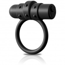 Эрекционное кольцо с вибрацией «Sir Richards Control Silicone C-Ring», цвет черный, PipeDream 5449140000, из материала силикон, длина 6 см., со скидкой