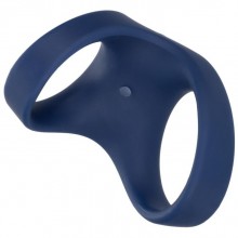 Перезаряжаемое эрекционное виброкольцо «Viceroy Rechargeable Max Dual Ring», цвет синий, силикон, California Exotic Novelties SE-0433-05-3, длина 7 см., со скидкой