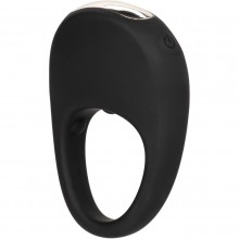 Мужское черное эрекционное виброкольцо «Silicone Rechargeable Pleasure Ring», материал силикон, California Exotic Novelties SE-1841-07-3, бренд CalExotics, цвет черный, длина 8.25 см.