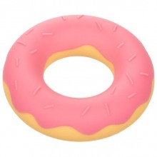 Эрекционное кольцо в форме пончика «Naughty Bits Dickin Donuts Silicone Donut Cock Ring», цвет розовый, California Exotic Novelties SE-4410-50-2, бренд CalExotics, из материала силикон